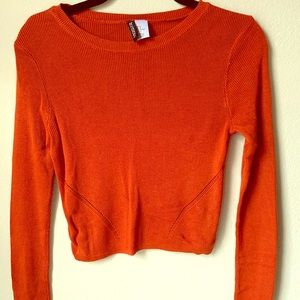 Burnt orange long sleeve top size M